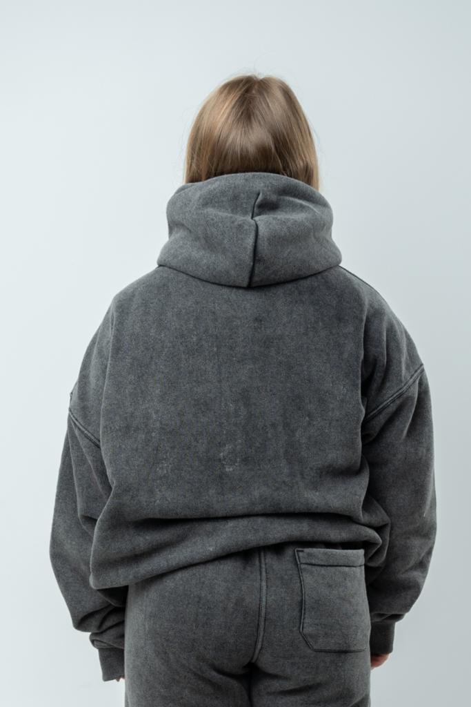 Washed Black Ziphoodie