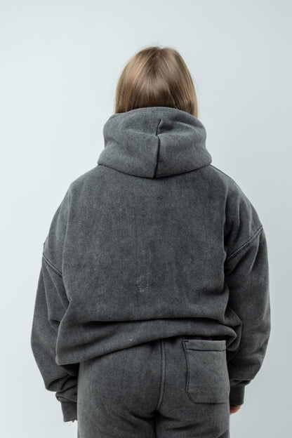 Washed Black Ziphoodie