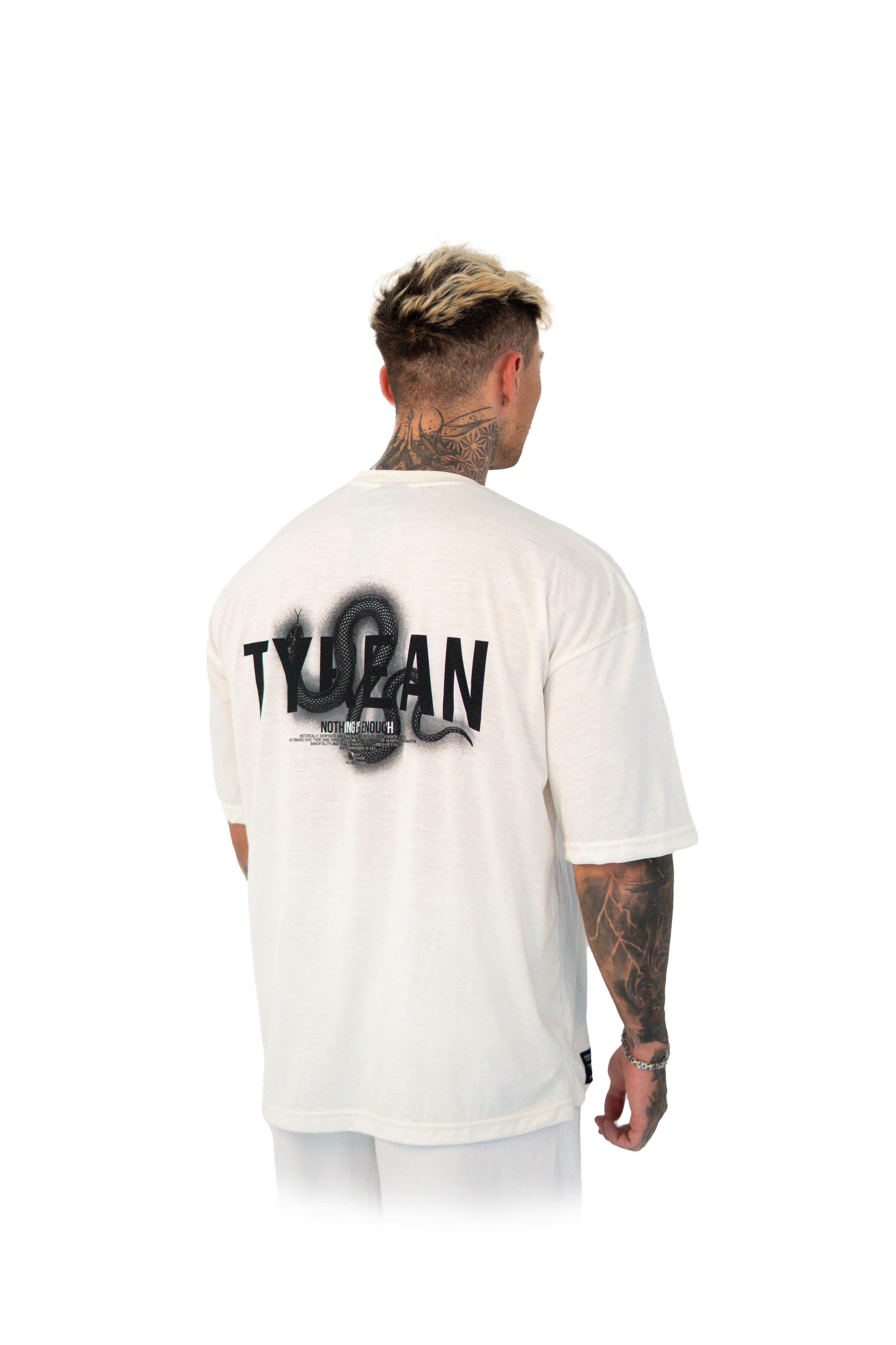 Black Snake White Shirt